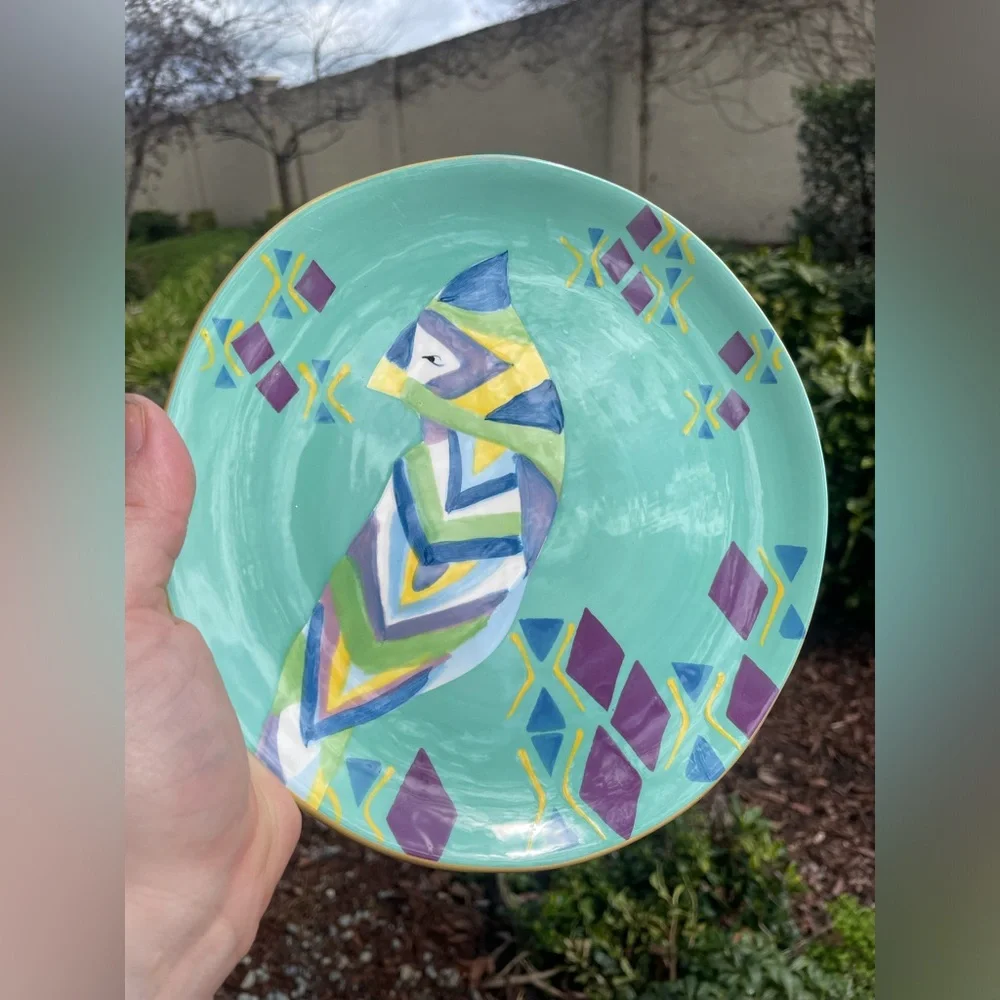Hand painted Salad Plate set of 12